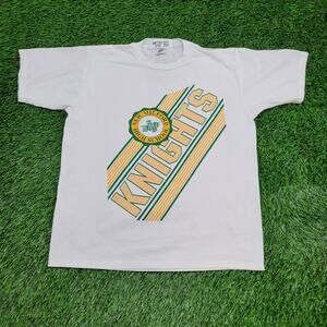Vintage New-Milford High School Knights Shirt XL 23x27 Crop USA